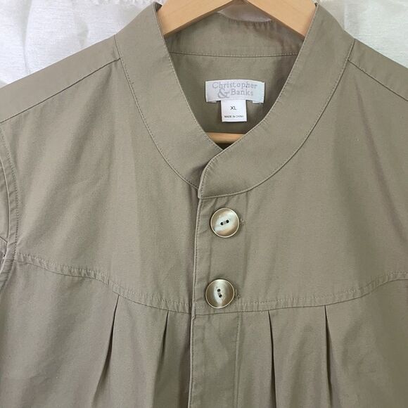Christopher & Banks cap sleeve vest w buttons XL - Picture 3 of 11